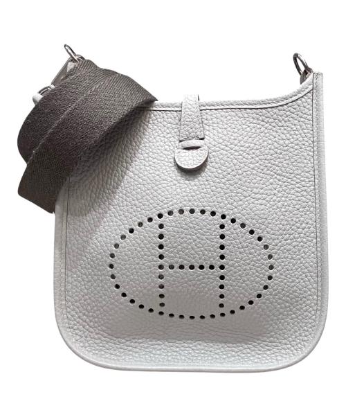 HERMES（エルメス）HERMES (エルメス) ショルダーバッグ/エブリン/TPM/シルバー金具 グレー系×シルバー金具の古着・服飾アイテム