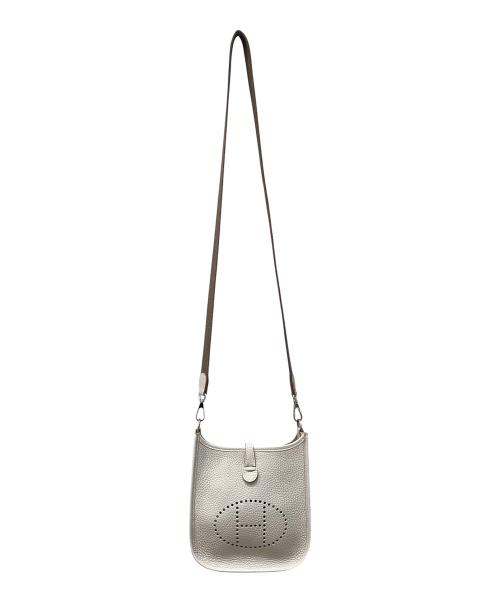 HERMES（エルメス）HERMES (エルメス) ショルダーバッグ/エブリン/TPM/シルバー金具 グレー系×シルバー金具の古着・服飾アイテム