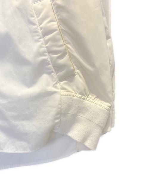 sacai（サカイ）sacai (サカイ) 24SS Cotton Poplin Shirt ドッキングポプリンシャツ  ホワイト サイズ:２の古着・服飾アイテム
