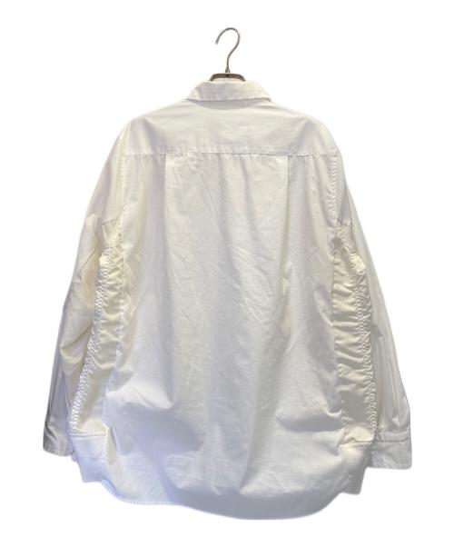 sacai（サカイ）sacai (サカイ) 24SS Cotton Poplin Shirt ドッキングポプリンシャツ  ホワイト サイズ:２の古着・服飾アイテム
