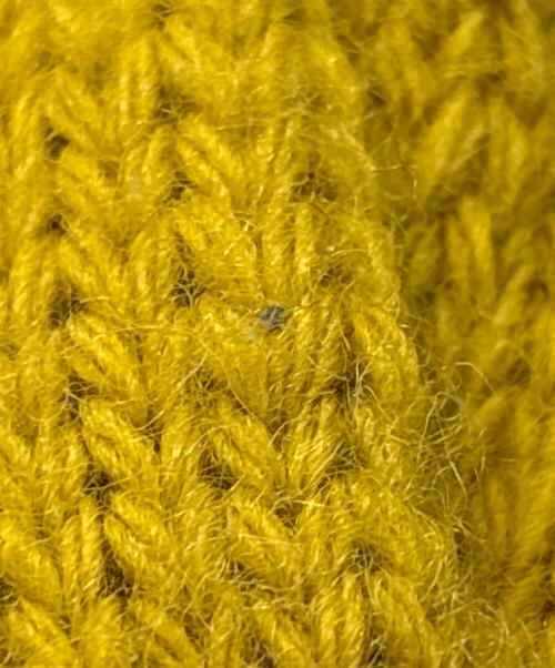 GUCCI（グッチ）GUCCI (グッチ) V-neck cable-knit wool jumper/Vネックケーブルニットウールジャンパー イエロー サイズ:Sの古着・服飾アイテム