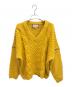 GUCCI（グッチ）の古着「V-neck cable-knit wool jumper/Vネックケーブルニットウールジャンパー」｜イエロー