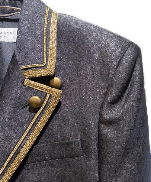 Saint Laurent Paris（サンローランパリ）Saint Laurent Paris (サンローランパリ) 20SS フラワージャガード ナポレオンジャケット ブラック サイズ:44の古着・服飾アイテム