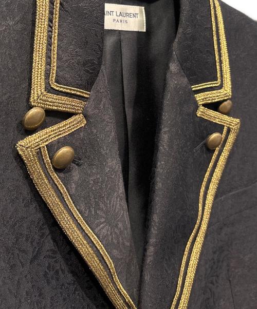 Saint Laurent Paris（サンローランパリ）Saint Laurent Paris (サンローランパリ) 20SS フラワージャガード ナポレオンジャケット ブラック サイズ:44の古着・服飾アイテム