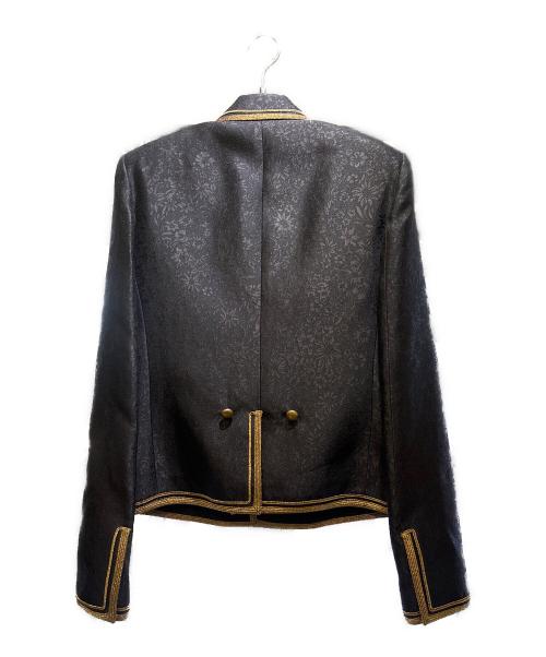 Saint Laurent Paris（サンローランパリ）Saint Laurent Paris (サンローランパリ) 20SS フラワージャガード ナポレオンジャケット ブラック サイズ:44の古着・服飾アイテム