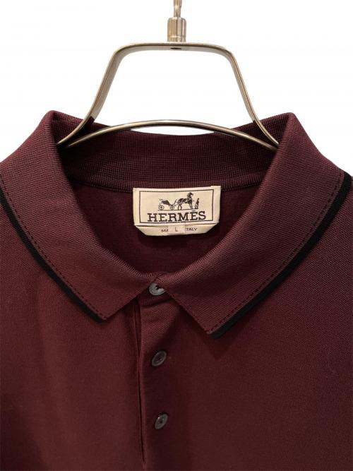 HERMES（エルメス）HERMES (エルメス) ポロシャツ ブラウン サイズ:Ｌ 未使用品の古着・服飾アイテム