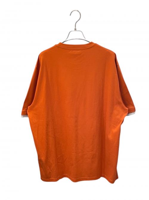 HERMES（エルメス）HERMES (エルメス) リブ切替カットソー オレンジ サイズ:Ｌの古着・服飾アイテム