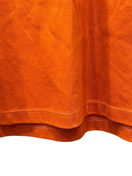 HERMES（エルメス）HERMES (エルメス) リブ切替カットソー オレンジ サイズ:Ｌの古着・服飾アイテム
