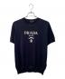 PRADA（プラダ）の古着「ロゴハイゲージ ショートスリーブニット」｜ネイビー