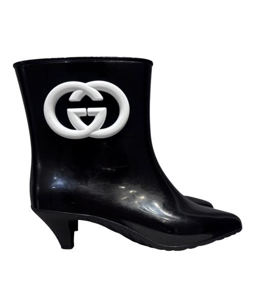 GUCCI（グッチ）GUCCI (グッチ) レインシューズ ブラック サイズ:38の古着・服飾アイテム