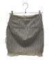 FENDI (フェンディ) シフォン切替チェックミニスカート ブラウン サイズ:38：25000円