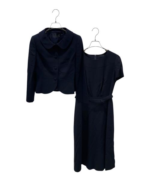 NOUV CONFINI（ヌーヴコンフィニ）NOUV CONFINI (ヌーヴコンフィニ) ジャケットセット ワンピース ネイビー サイズ:9の古着・服飾アイテム
