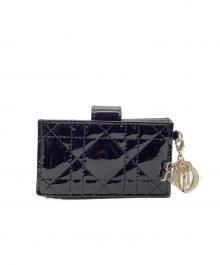 Christian Dior（クリスチャン ディオール）の古着「レディ ディオール ジャスミン カナージュ カードホルダー」｜ブラック
