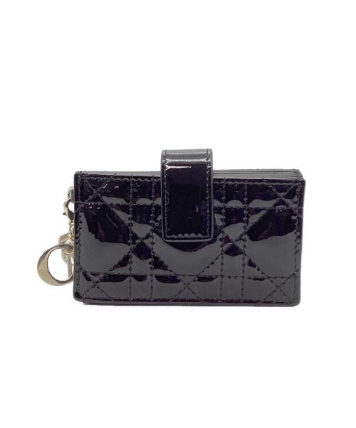 Christian Dior（クリスチャン ディオール）Christian Dior (クリスチャン ディオール) レディ ディオール ジャスミン カナージュ カードホルダー ブラックの古着・服飾アイテム