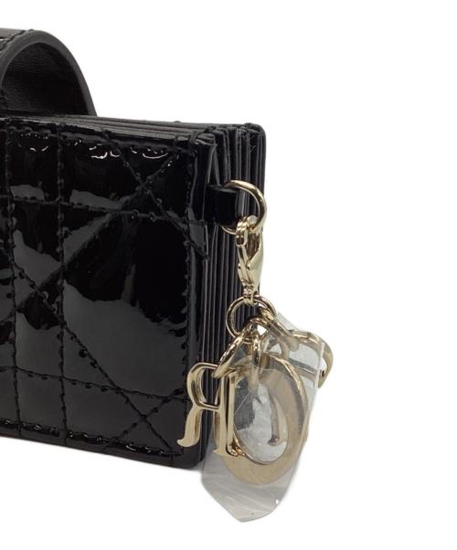Christian Dior（クリスチャン ディオール）Christian Dior (クリスチャン ディオール) レディ ディオール ジャスミン カナージュ カードホルダー ブラックの古着・服飾アイテム