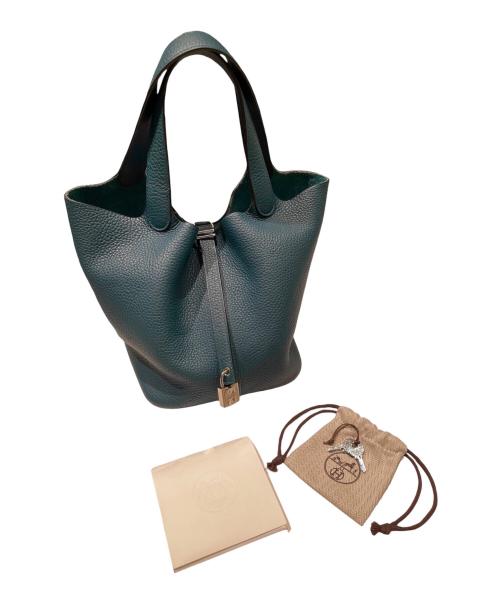 HERMES（エルメス）HERMES (エルメス) ピコタンロックMM エクラ/シルバー金具/トリヨンクレマンス/ヴォースイフト/D刻印：2019年 ヴェールボスフォール/ヴェールシブレス サイズ:MMの古着・服飾アイテム