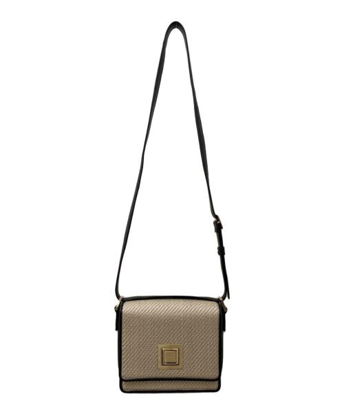 MaxMara（マックスマーラ）MaxMara (マックスマーラ) ストローショルダーバッグMM ベージュの古着・服飾アイテム