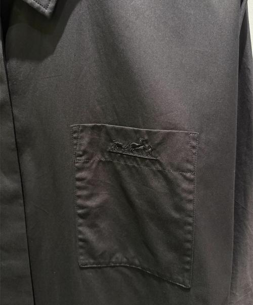 HERMES（エルメス）HERMES (エルメス) ウエストマークシャツワンピース ブラック サイズ:36の古着・服飾アイテム