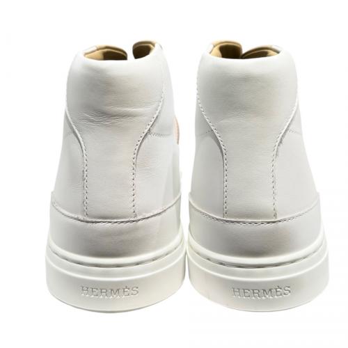 HERMES（エルメス）HERMES (エルメス) デイドリーム ハイカットスニーカー ベージュ×ホワイト サイズ:36の古着・服飾アイテム