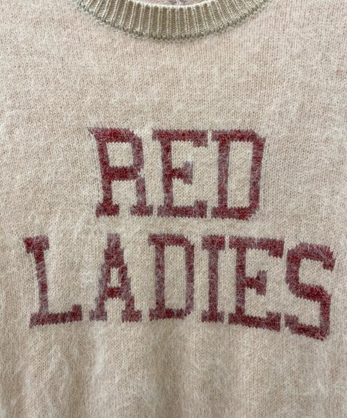 RED VALENTINO（レッドヴァレンティノ）RED VALENTINO (レッドヴァレンティノ) アンゴラロゴニット ピンク サイズ:Sの古着・服飾アイテム