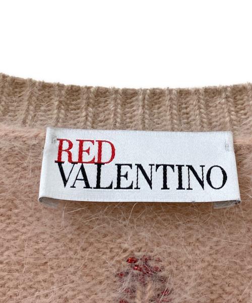RED VALENTINO（レッドヴァレンティノ）RED VALENTINO (レッドヴァレンティノ) アンゴラロゴニット ピンク サイズ:Sの古着・服飾アイテム