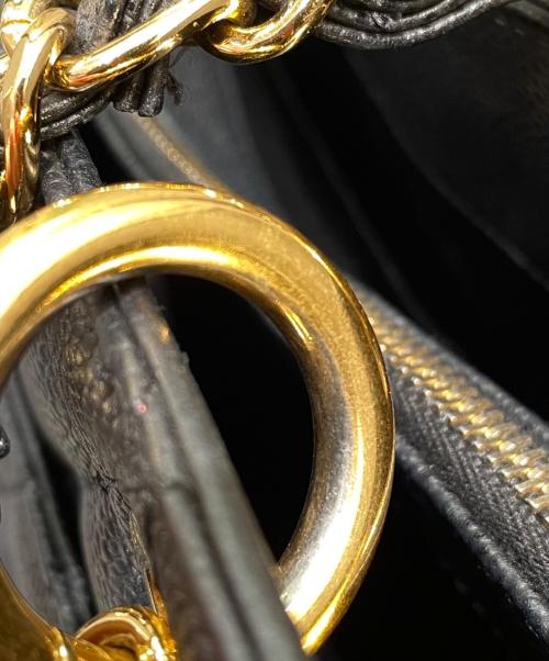 CHANEL（シャネル）CHANEL (シャネル) ココマークチェーントートバッグ/マトラッセ/GST/キャビアスキン/ゴールド金具 ブラックの古着・服飾アイテム