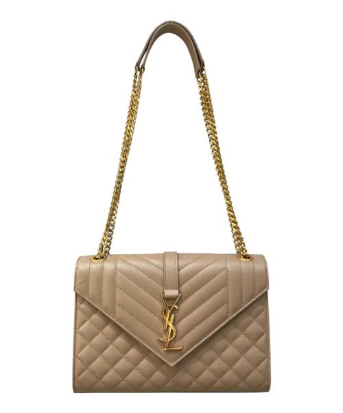 Saint Laurent Paris（サンローランパリ）Saint Laurent Paris (サンローランパリ) エンベロープ ミディアム/チェーンショルダーバッグ ベージュ サイズ:ミディアムの古着・服飾アイテム