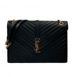 Saint Laurent Parisサンローランパリ）の古着「エンベロープ チェーンウォレット」｜ブラック