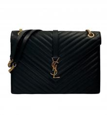 Saint Laurent Paris（サンローランパリ）の古着「エンベロープ チェーンウォレット」｜ブラック