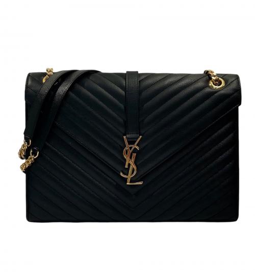 Saint Laurent Paris（サンローランパリ）Saint Laurent Paris (サンローランパリ) エンベロープ チェーンウォレット ブラック サイズ:-の古着・服飾アイテム