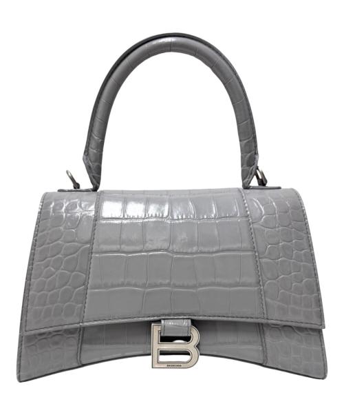 BALENCIAGA（バレンシアガ）BALENCIAGA (バレンシアガ) クロコ型押し 2WAYショルダーバッグ グレー サイズ:small/スモールの古着・服飾アイテム