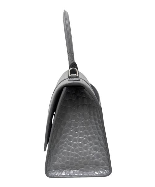 BALENCIAGA（バレンシアガ）BALENCIAGA (バレンシアガ) クロコ型押し 2WAYショルダーバッグ グレー サイズ:small/スモールの古着・服飾アイテム