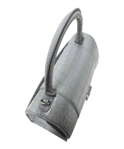 BALENCIAGA（バレンシアガ）BALENCIAGA (バレンシアガ) クロコ型押し 2WAYショルダーバッグ グレー サイズ:small/スモールの古着・服飾アイテム