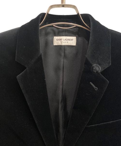 Saint Laurent Paris（サンローランパリ）Saint Laurent Paris (サンローランパリ) 2Bベロアテーラードジャケット ブラック サイズ:48の古着・服飾アイテム