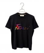 FENDIフェンディ）の古着「ロゴスパンコールカットソー」｜ブラック