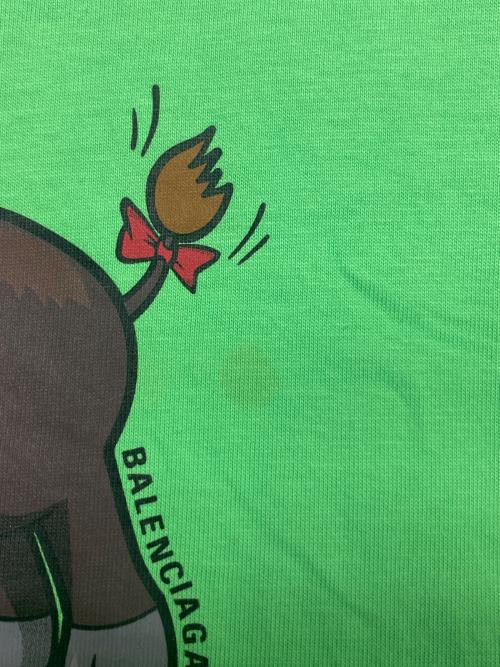 BALENCIAGA（バレンシアガ）BALENCIAGA (バレンシアガ) 牛プリントTシャツ グリーン サイズ:Mの古着・服飾アイテム