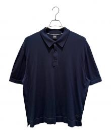 BOSS（ボス）の古着「レギュラーフィットポロシャツ/イタリアンシルケットコットン」｜ネイビー