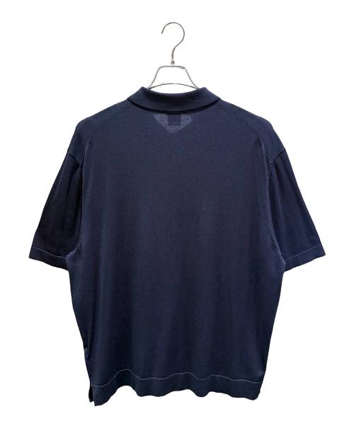 BOSS（ボス）BOSS (ボス) レギュラーフィットポロシャツ/イタリアンシルケットコットン ネイビー サイズ:Ｌの古着・服飾アイテム