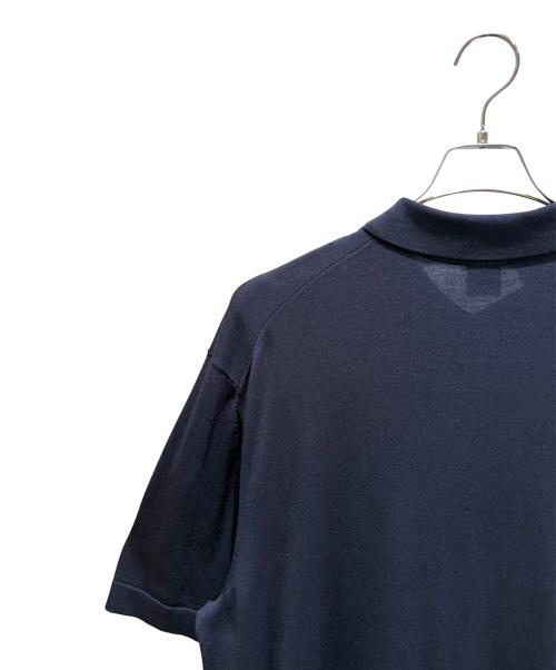 BOSS（ボス）BOSS (ボス) レギュラーフィットポロシャツ/イタリアンシルケットコットン ネイビー サイズ:Ｌの古着・服飾アイテム