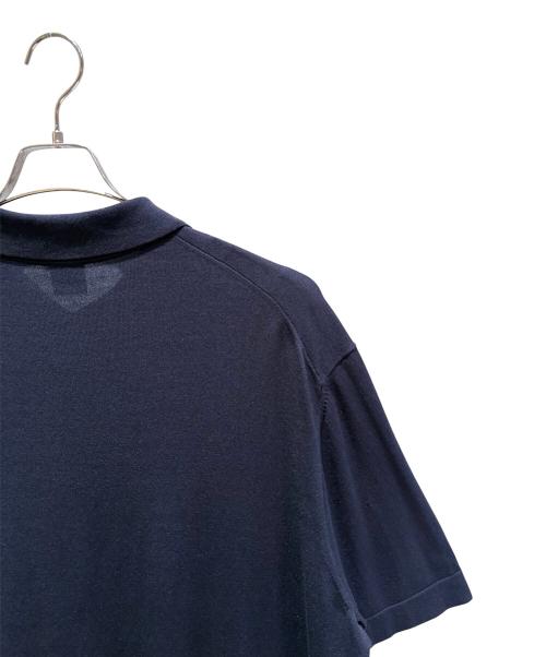 BOSS（ボス）BOSS (ボス) レギュラーフィットポロシャツ/イタリアンシルケットコットン ネイビー サイズ:Ｌの古着・服飾アイテム