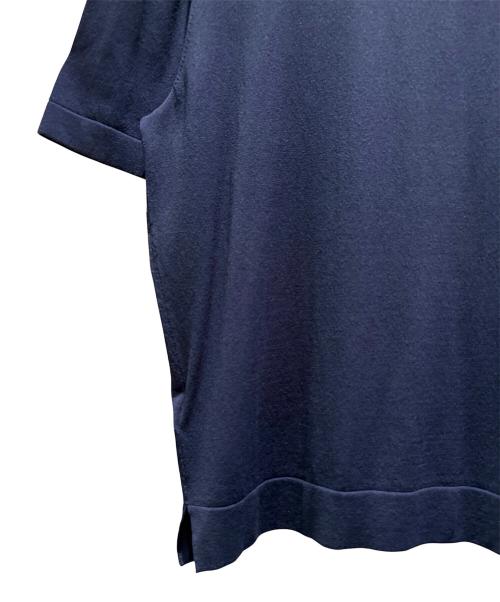 BOSS（ボス）BOSS (ボス) レギュラーフィットポロシャツ/イタリアンシルケットコットン ネイビー サイズ:Ｌの古着・服飾アイテム