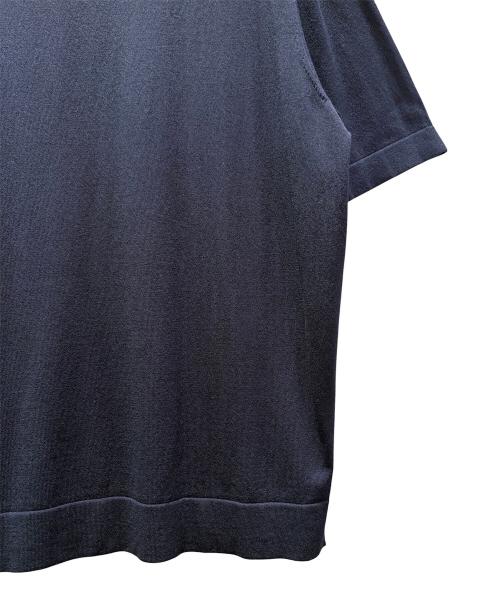 BOSS（ボス）BOSS (ボス) レギュラーフィットポロシャツ/イタリアンシルケットコットン ネイビー サイズ:Ｌの古着・服飾アイテム