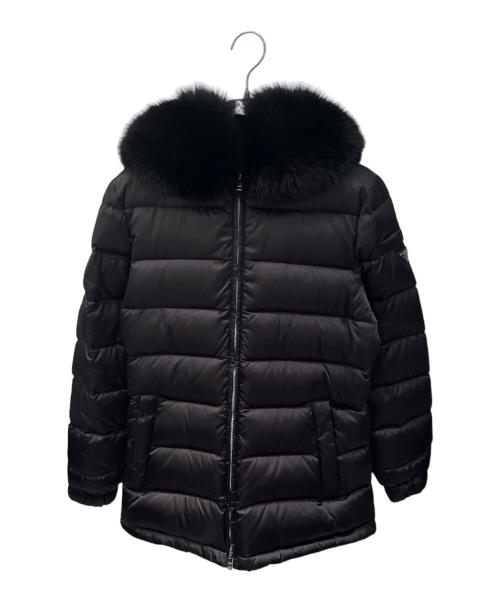 PRADA（プラダ）PRADA (プラダ) フォックスファーダウンコート ブラック サイズ:40の古着・服飾アイテム