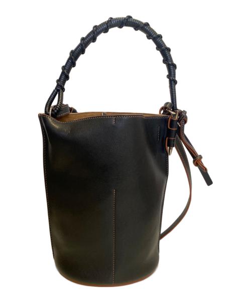 LOEWE（ロエベ）LOEWE (ロエベ) ゲートバケットバッグ ショルダーバッグ アナグラム ベージュ×ブラックの古着・服飾アイテム