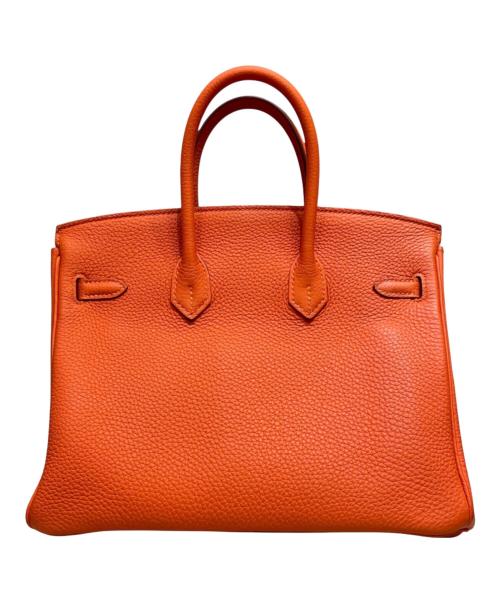 HERMES（エルメス）HERMES (エルメス) バーキン25/シルバー金具/トリヨンクレマンス/オレンジポピー/T刻印2015年 オレンジポピー サイズ:25の古着・服飾アイテム