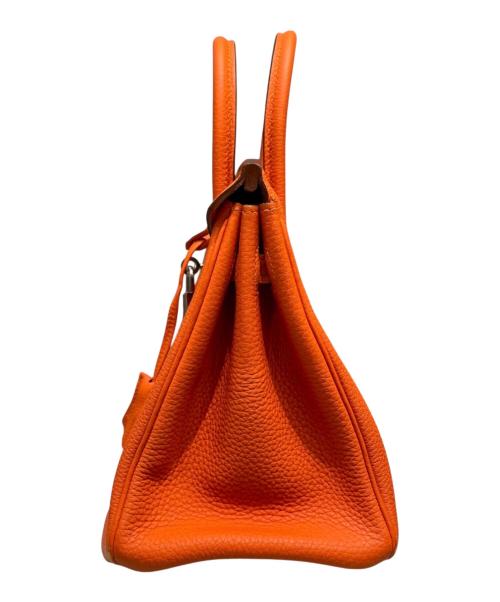 HERMES（エルメス）HERMES (エルメス) バーキン25/シルバー金具/トリヨンクレマンス/オレンジポピー/T刻印2015年 オレンジポピー サイズ:25の古着・服飾アイテム