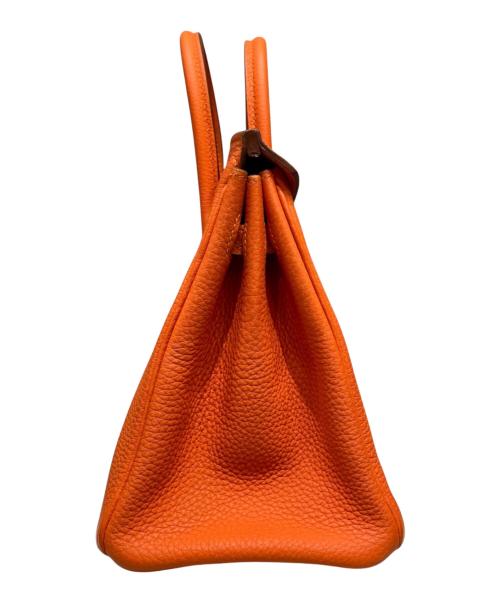 HERMES（エルメス）HERMES (エルメス) バーキン25/シルバー金具/トリヨンクレマンス/オレンジポピー/T刻印2015年 オレンジポピー サイズ:25の古着・服飾アイテム