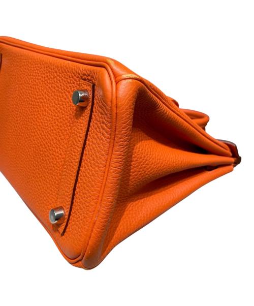HERMES（エルメス）HERMES (エルメス) バーキン25/シルバー金具/トリヨンクレマンス/オレンジポピー/T刻印2015年 オレンジポピー サイズ:25の古着・服飾アイテム