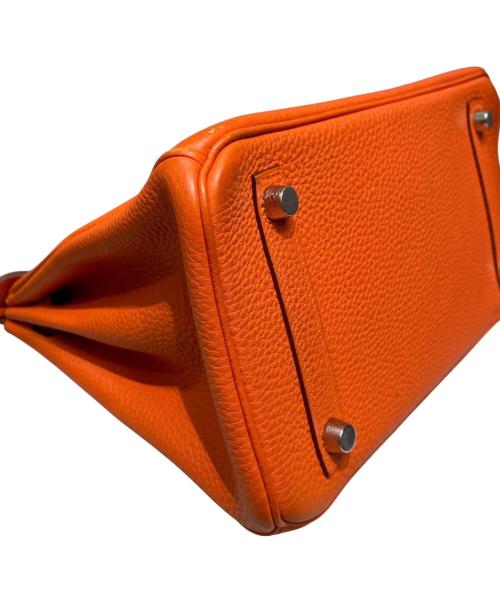HERMES（エルメス）HERMES (エルメス) バーキン25/シルバー金具/トリヨンクレマンス/オレンジポピー/T刻印2015年 オレンジポピー サイズ:25の古着・服飾アイテム