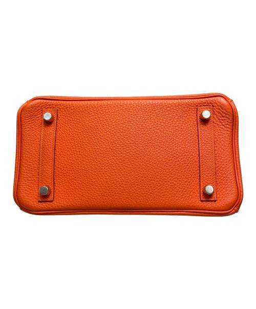 HERMES（エルメス）HERMES (エルメス) バーキン25/シルバー金具/トリヨンクレマンス/オレンジポピー/T刻印2015年 オレンジポピー サイズ:25の古着・服飾アイテム